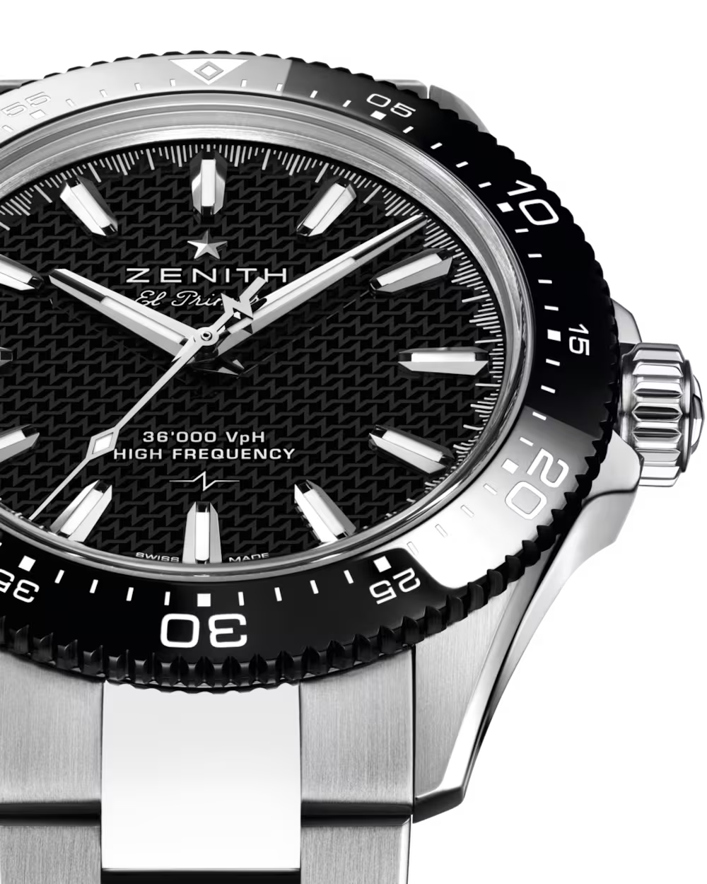 Zenith Chronomaster Solo Sport Black No-date Ver. 40mm 03.5000.3620/21.M5000 dial closeup