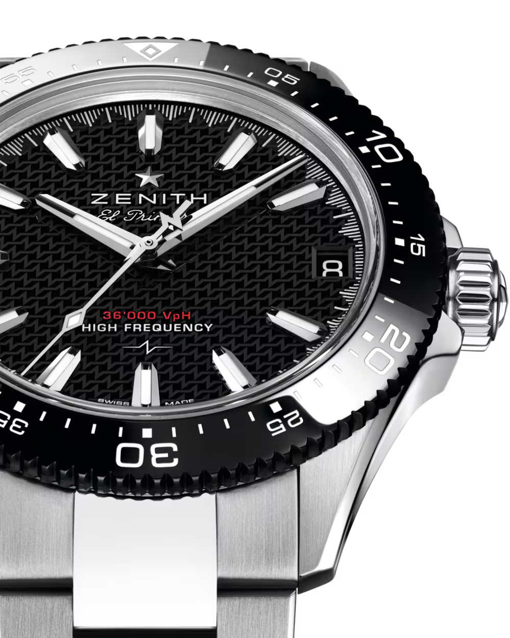 Zenith Chronomaster Solo Sport Black 40mm 03.5000.3620/22.M5000 dial closeup