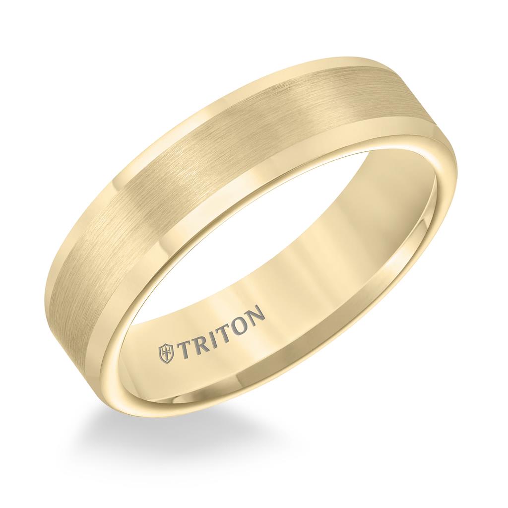 Tilted View Of Roll Edge Satin Finish Classic Wedding Band.