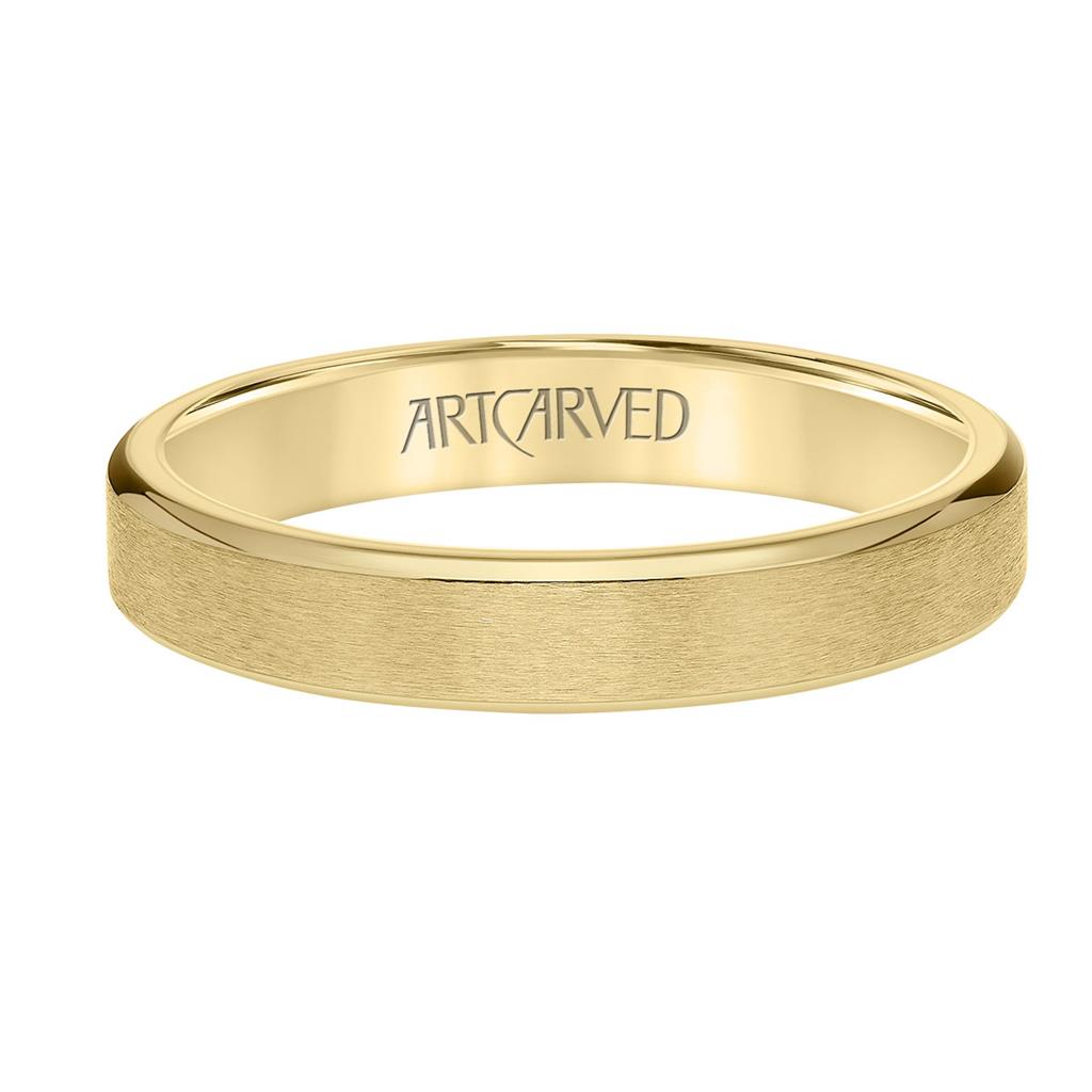 11-WV9029 | Flat Top Round Edge Carved Wedding Band