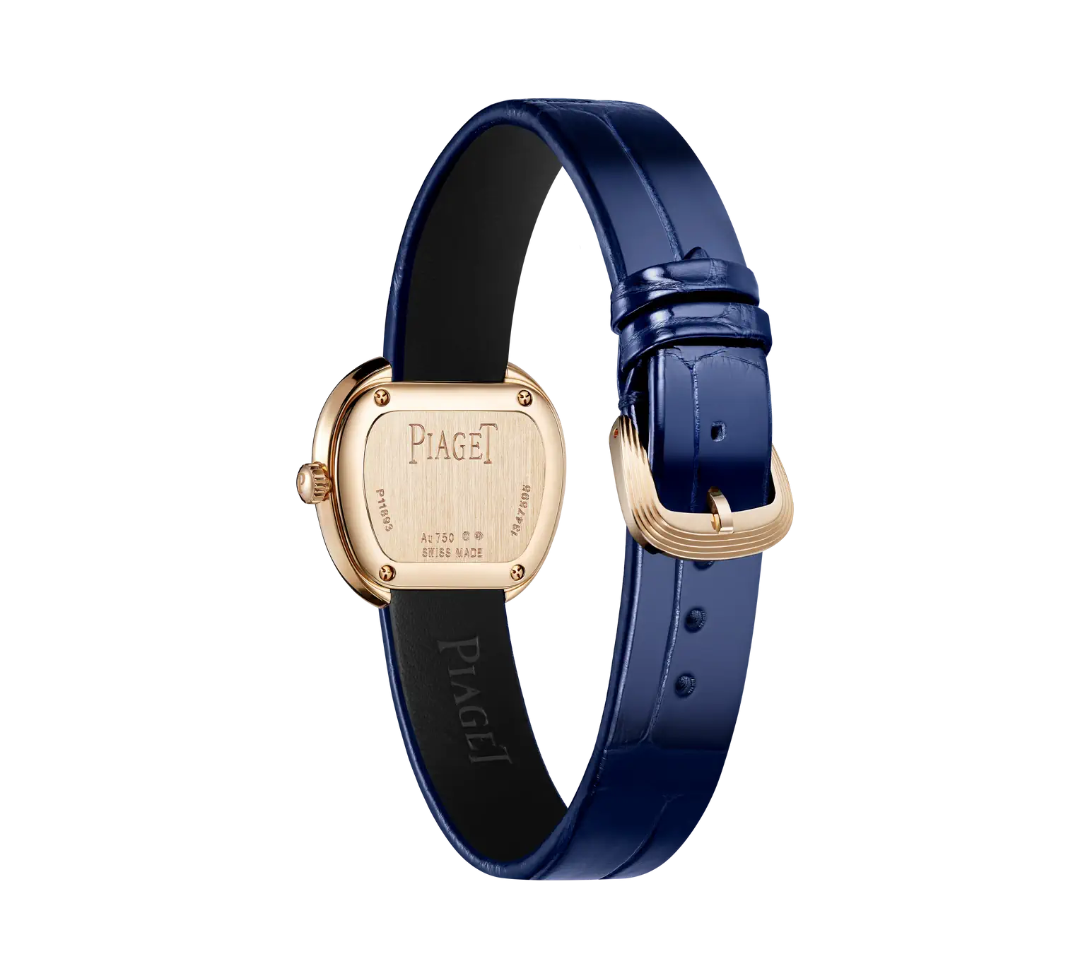 Back View Of Piaget Sixtie Rose Gold Watch.