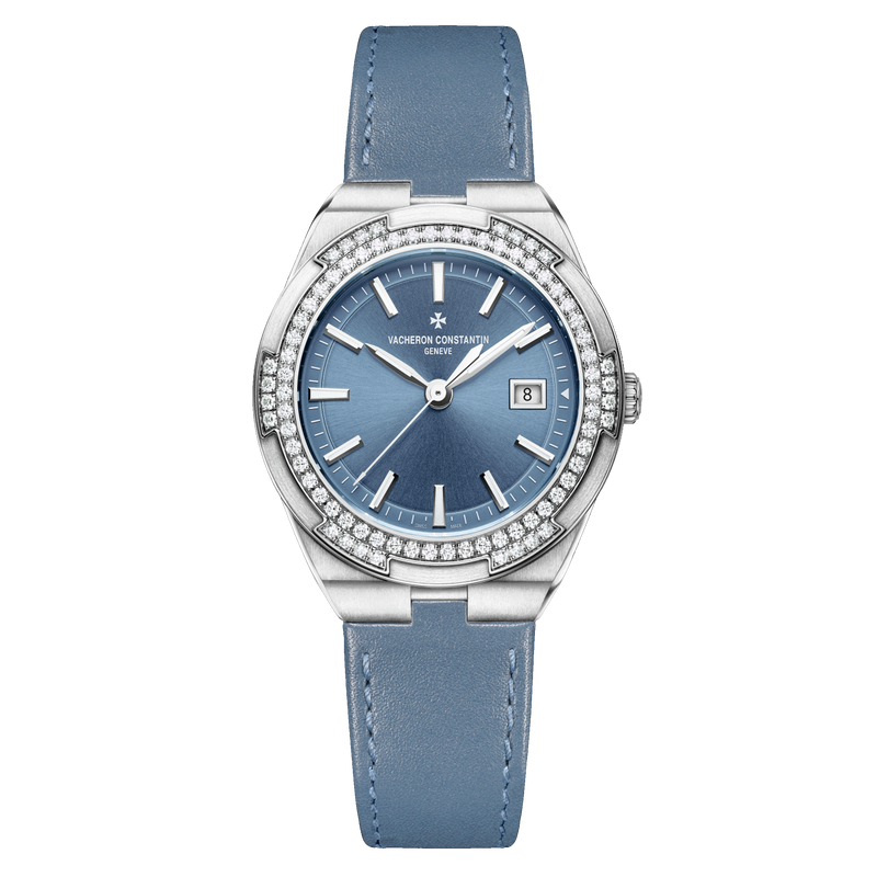 Vacheron Constantin Overseas Quartz Stainless Steel Blue Calfskin Strap 1205V/100A-B590