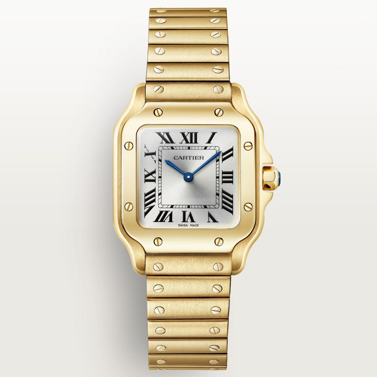 Cartier Santos 18k Yellow Gold Small WSSA0107 front view