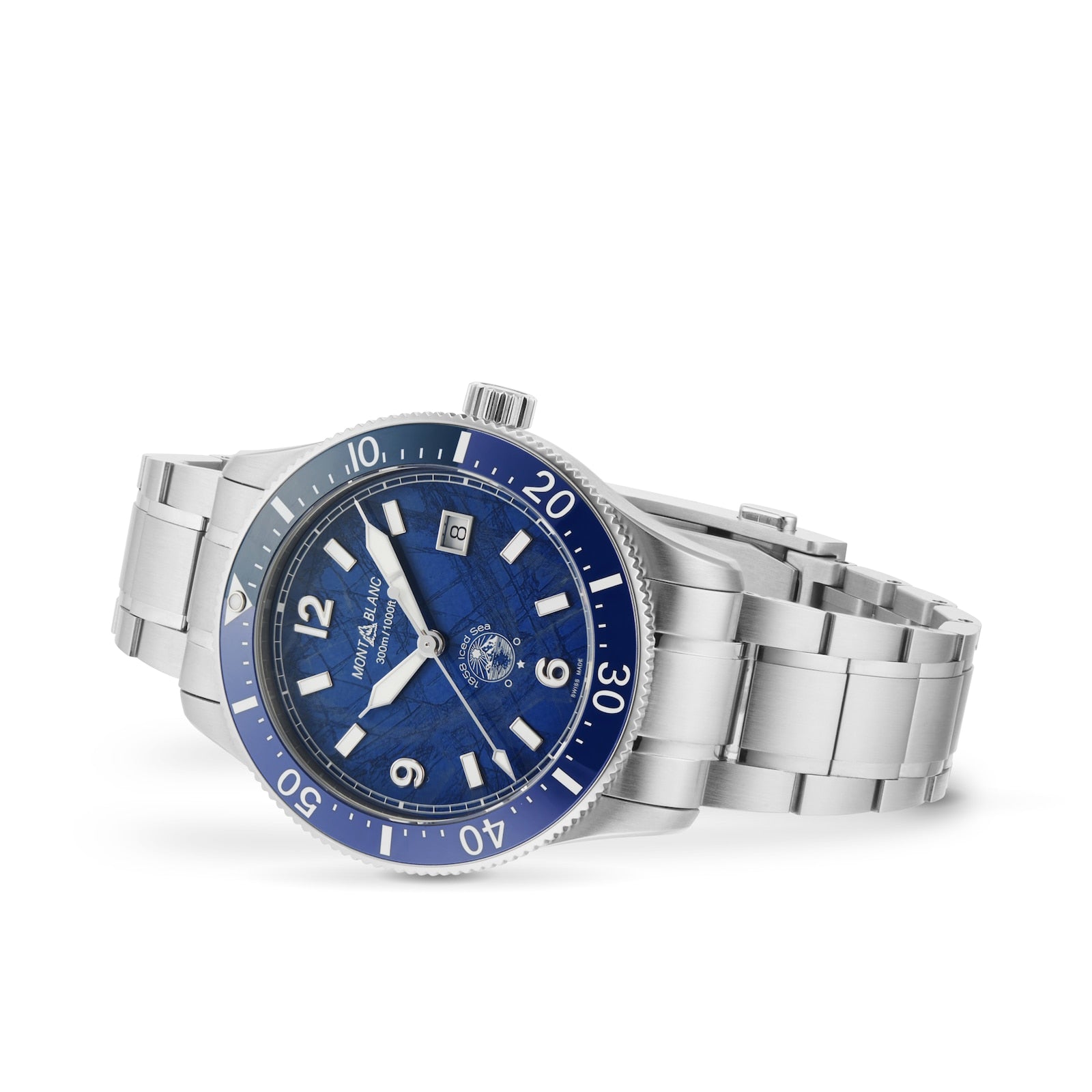 SALE 129369 | Montblanc 1858 Iced Sea Automatic Date Blue Watch