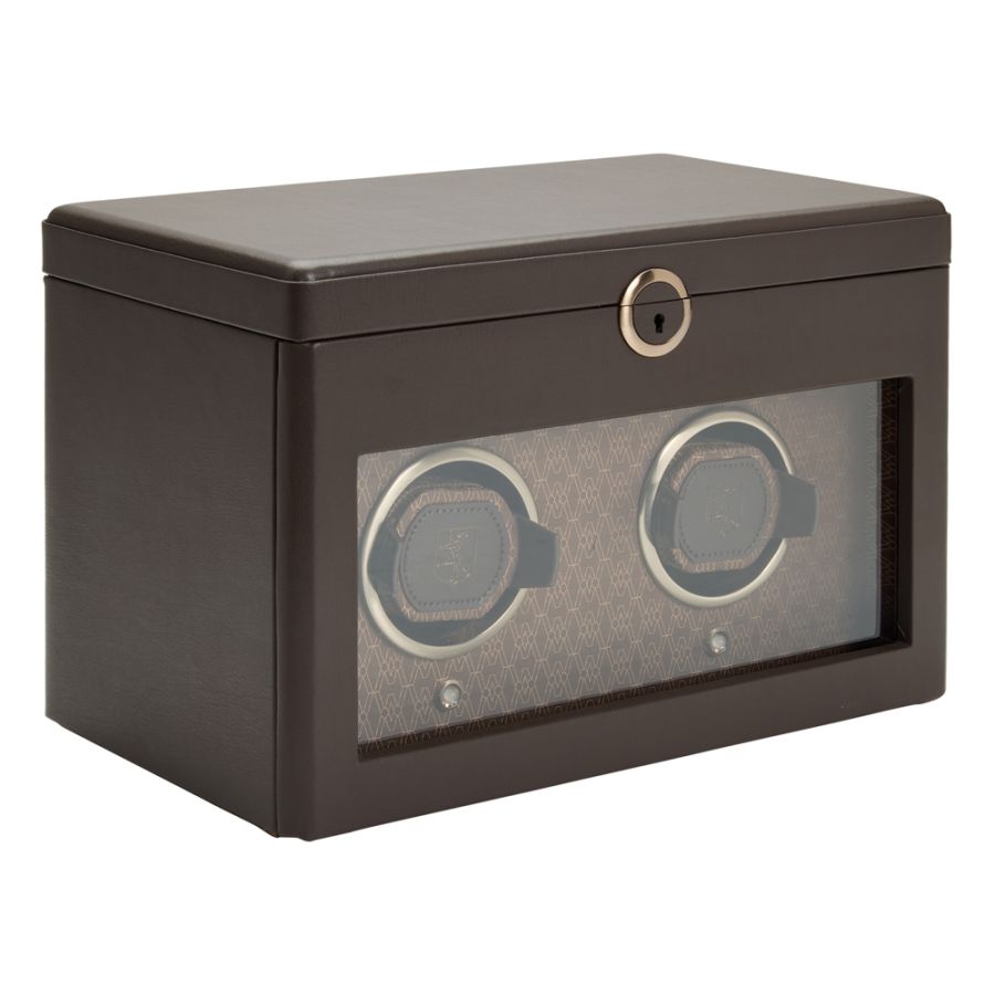 Side View of Wolf 1834 Earth Double Watch Winder 190406