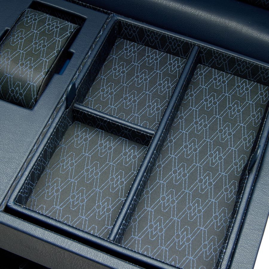 Close Up View of Wolf 1834 Earth Double Watch Winder 190417