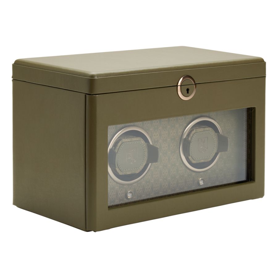 Side View of Wolf 1834 Earth Double Watch Winder 190441