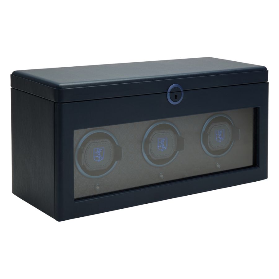 Side View of Wolf 1834 Earth Triple Watch Winder 190517
