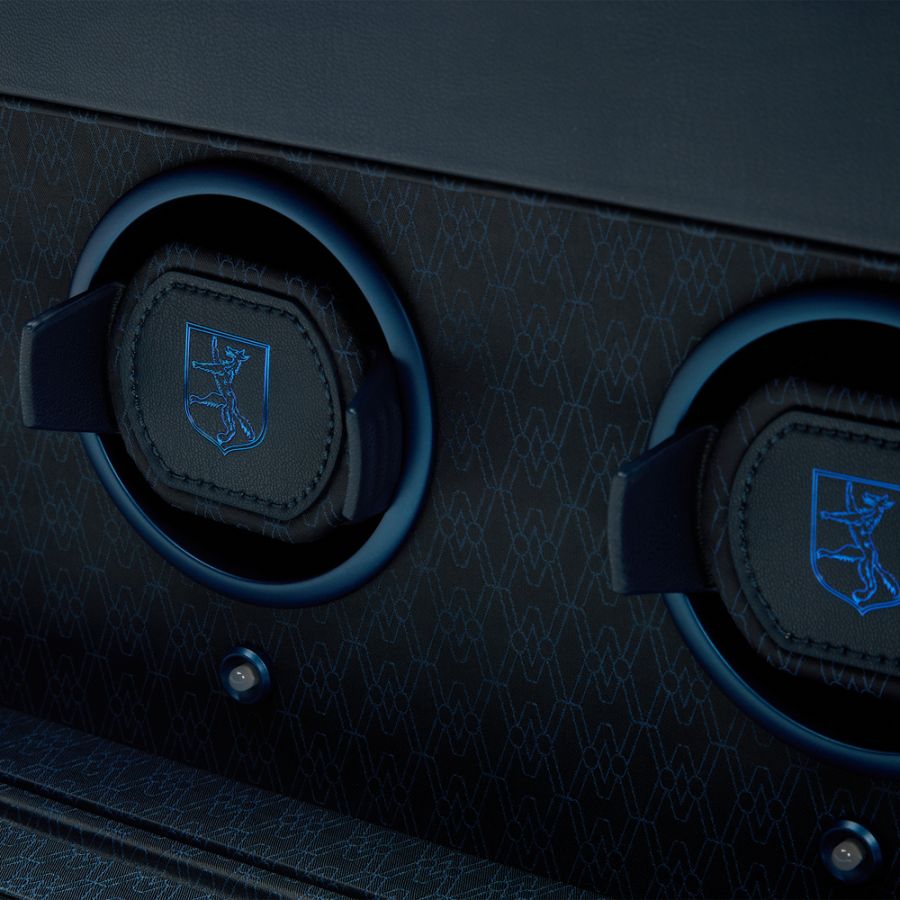 Close Up View of Wolf 1834 Earth Triple Watch Winder 190517
