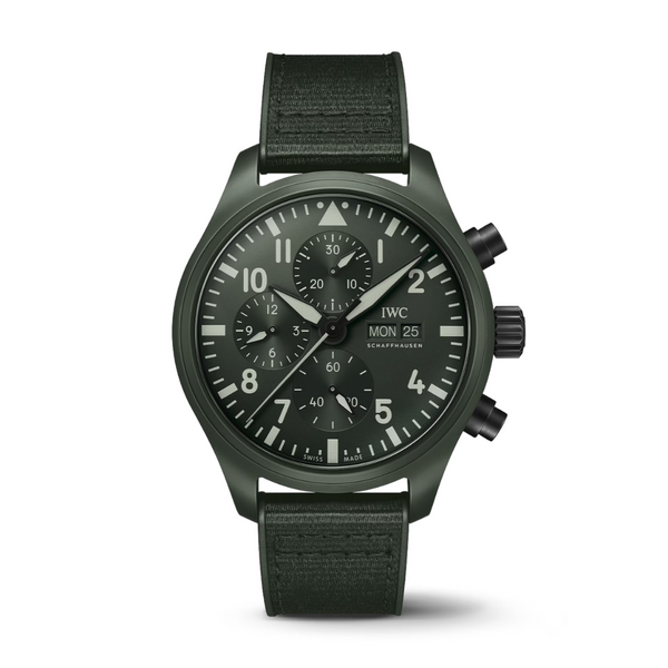 IWC Pilot Watch Chronograph Woodland Top Gun soldier shot