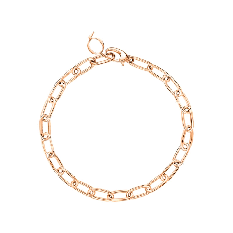 Full View Of Qeelin Cable chain in 18K rose gold, length 7 inches .