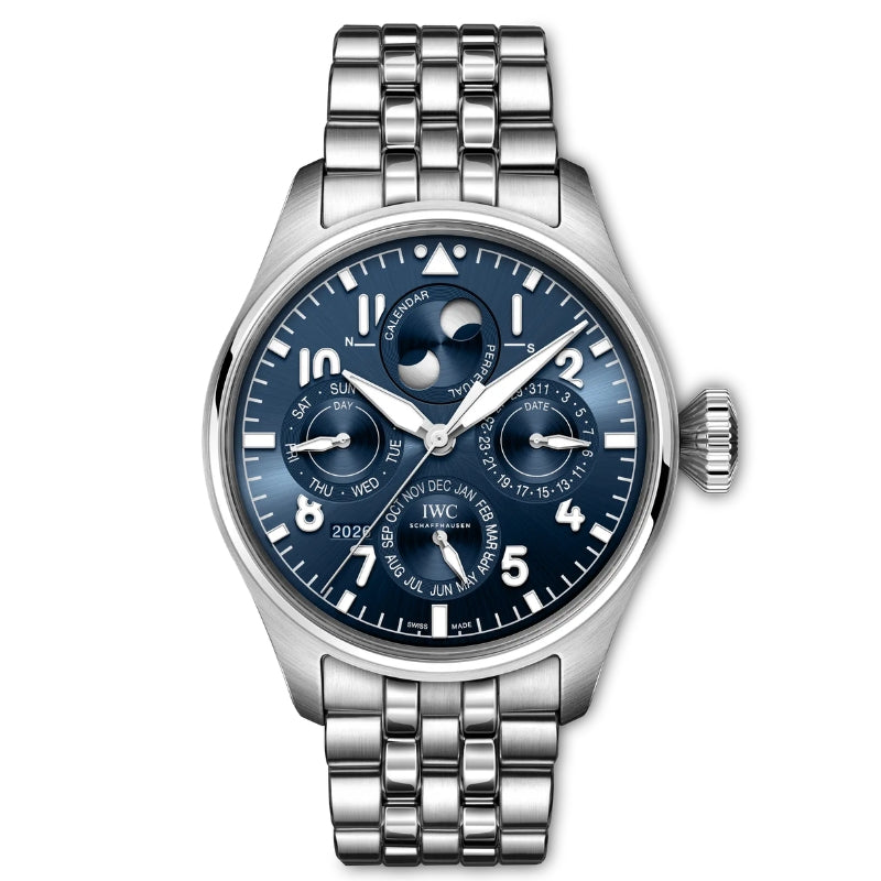 Front View Of IWC Big Pilot's Watch Perpetual Calendar ProSet Le Petit Prince.