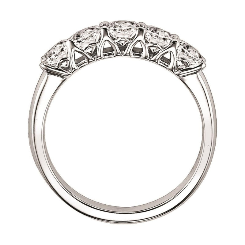 Side VIew Of Classic Diamond Anniversary Band.
