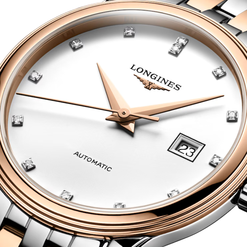 Front Side Close View Of Longines Flagship Classic 30mm.