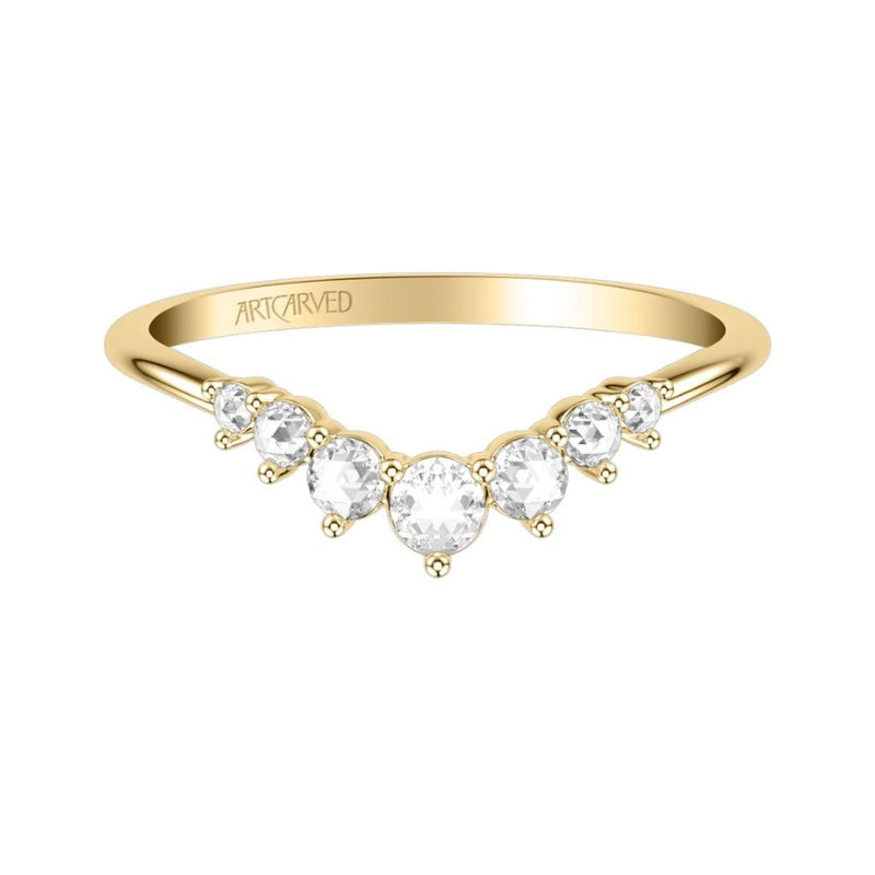 Front View Of Classic Rosecut Diamond Anniversary Band.
