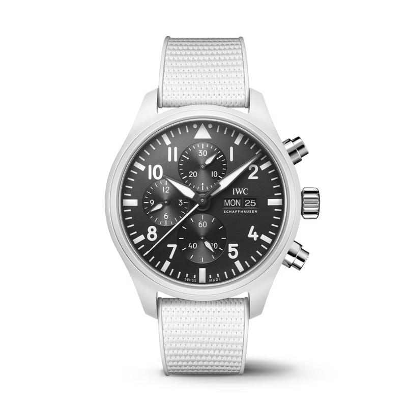 IWC Pilot Watch Chronograph Lake Tahoe Top Gun soldier shot