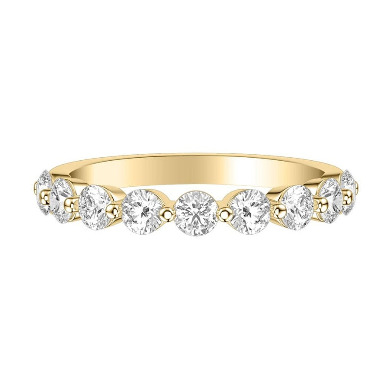 Front View Of Classic Diamond Anniversary Band.