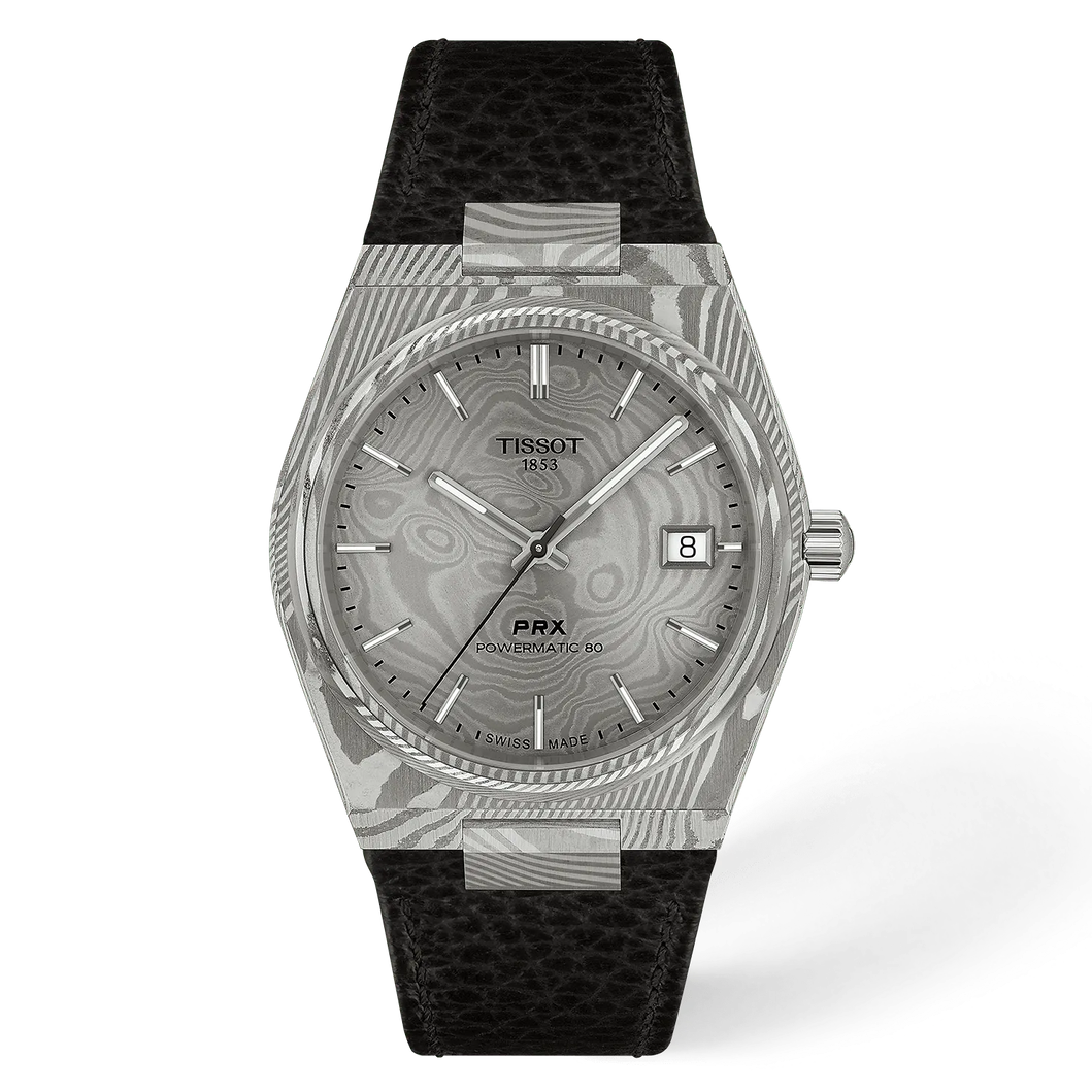 Tissot PRX Damascus Steel 38mm soldier shot