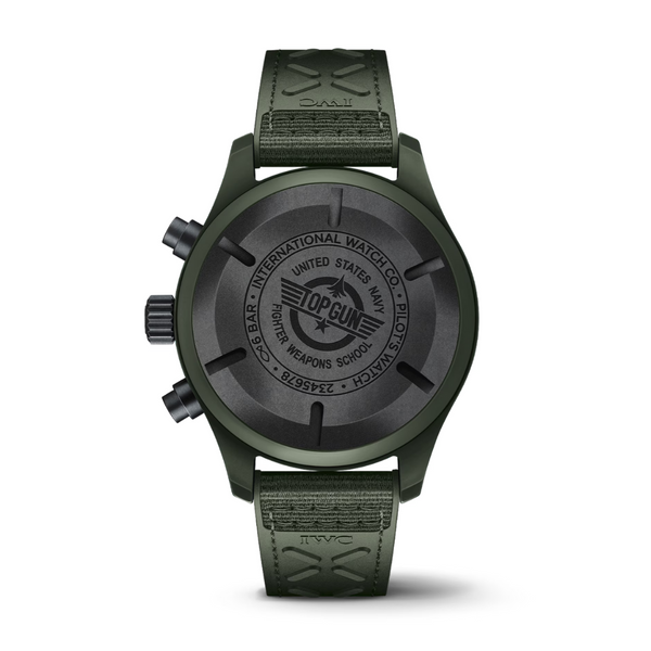 IWC Pilot Watch Chronograph Woodland Top Gun caseback