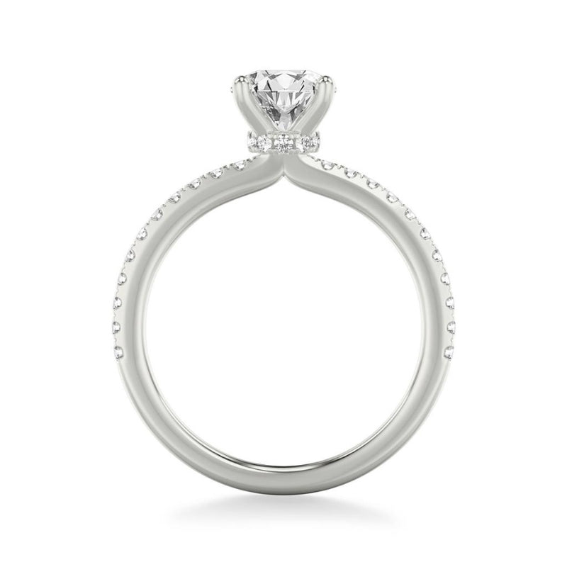 Side View Of Classic Engagement Ring .