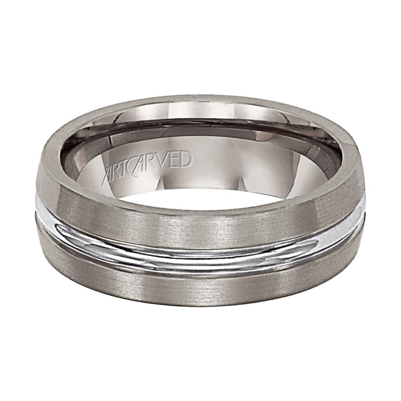Full View Of 7MM CF TITANIUM WED RING.
