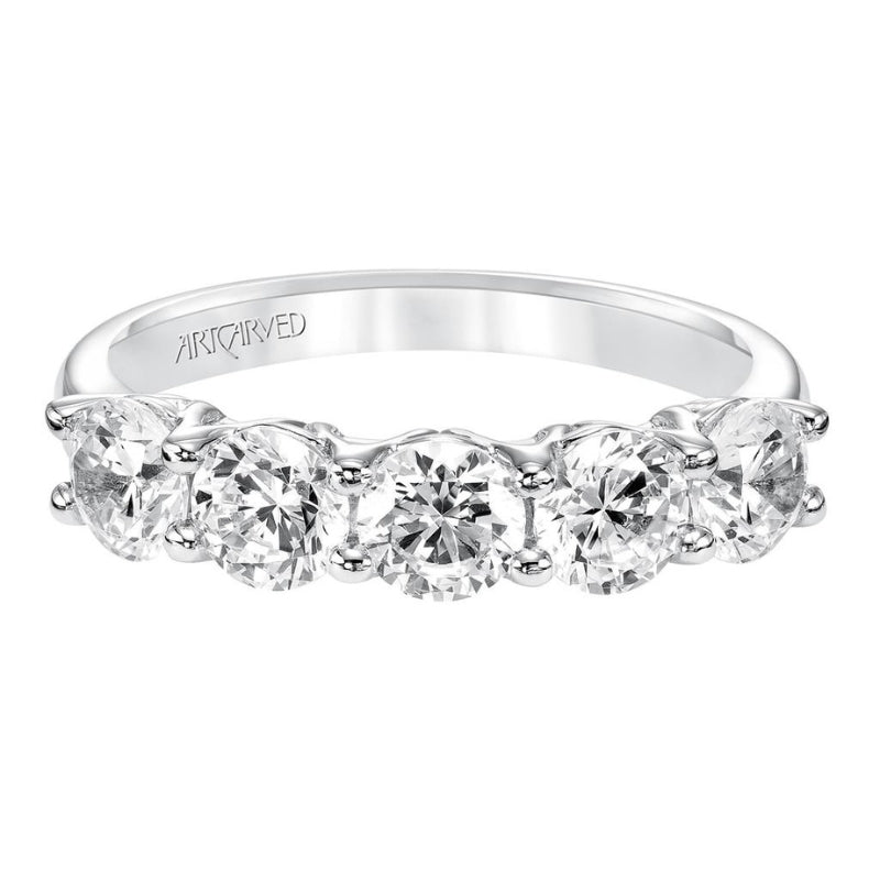 Front VIew Of Classic Diamond Anniversary Band.