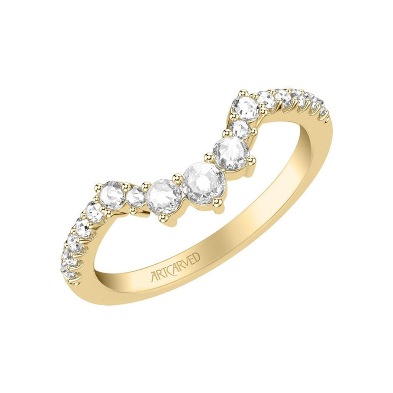 Side View Of Contemporary Diamond Anniversary Ring.