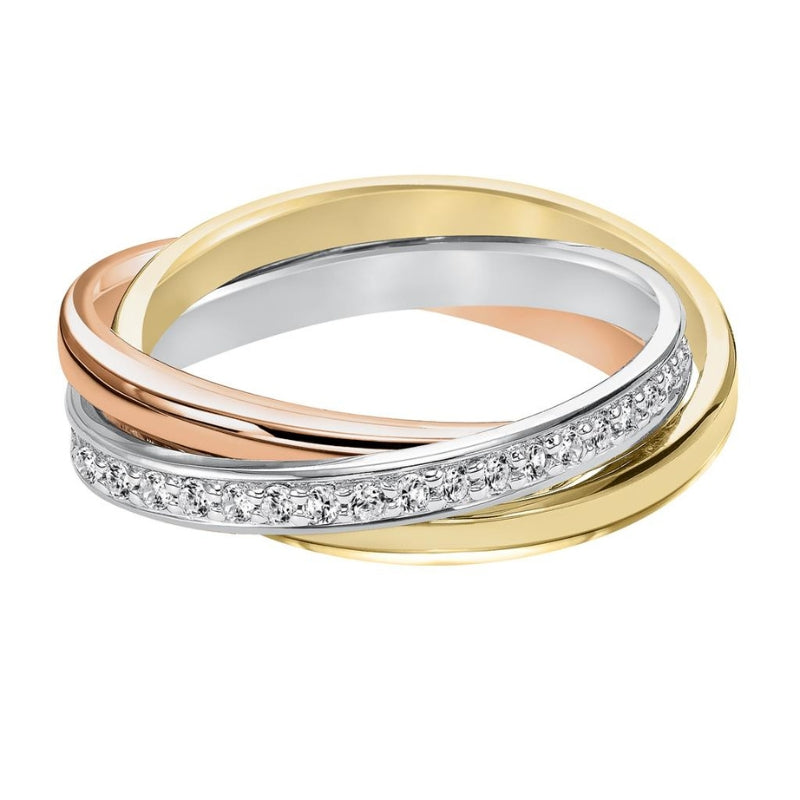 Upper View Of Diamond Anniversary Band.