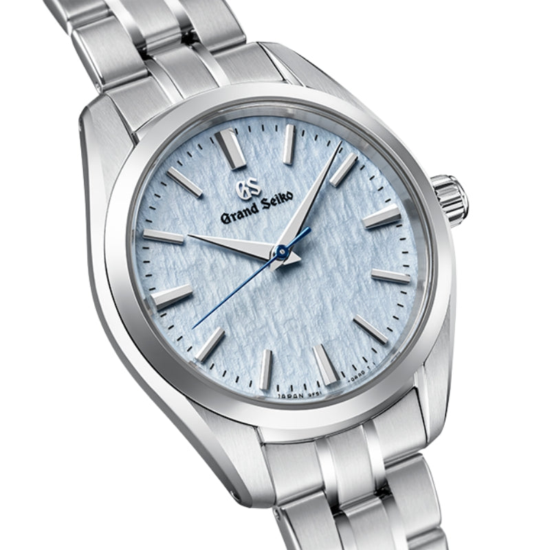 Side View OF Grand Seiko Heritage Collection 'Skyflake' Annual Accuracy Quartz .