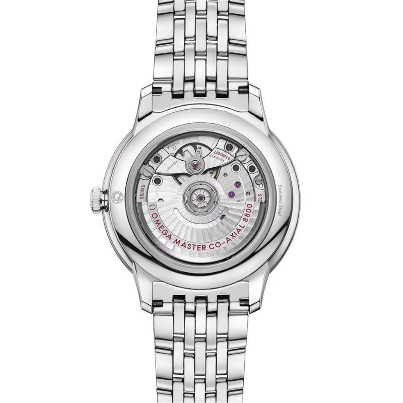 Back View Of Omega De Ville Prestige 40 mm, steel on steel.