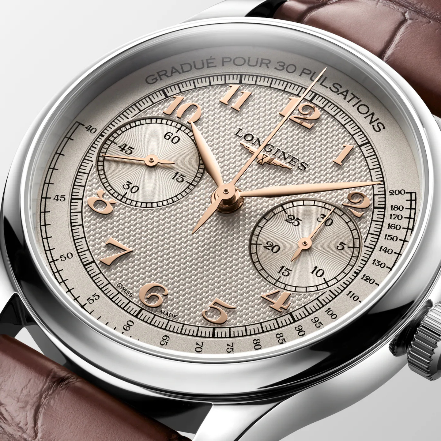Dail View of Longines Master Collection Chrono Monopusher Ivory L29604782