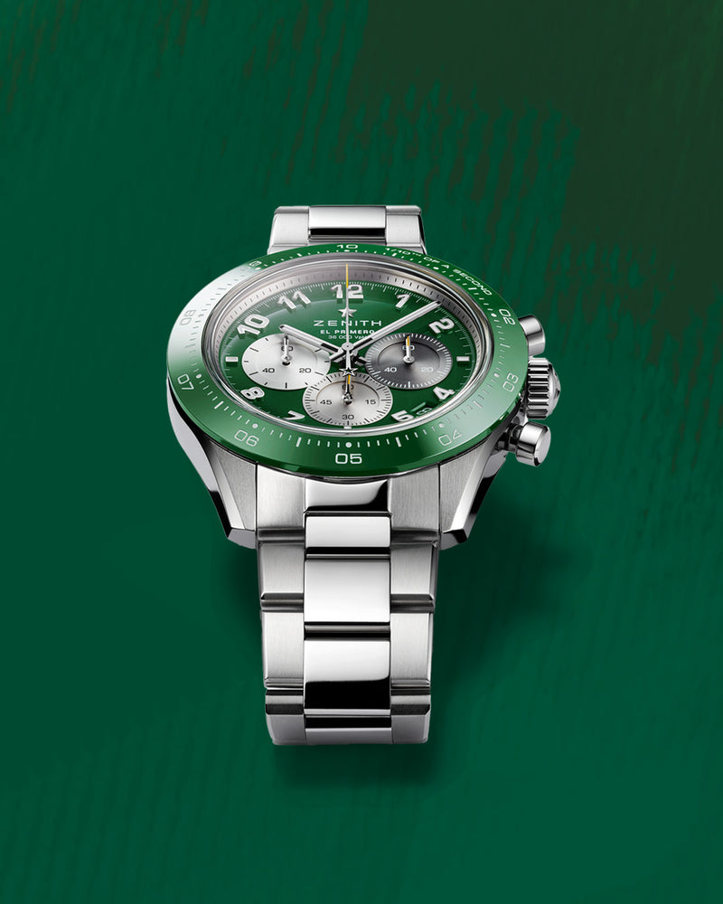 Zenith Chronomaster Sport Aaron Rodgers Green Limited Edition Chronograph Watch Poster