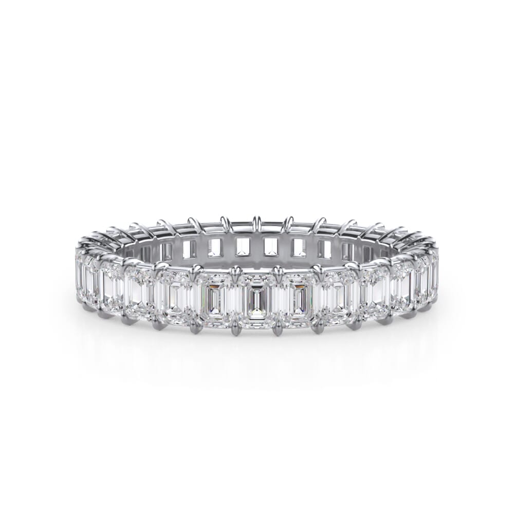 Gallery Set Emerald Cut Diamond Eternity Band