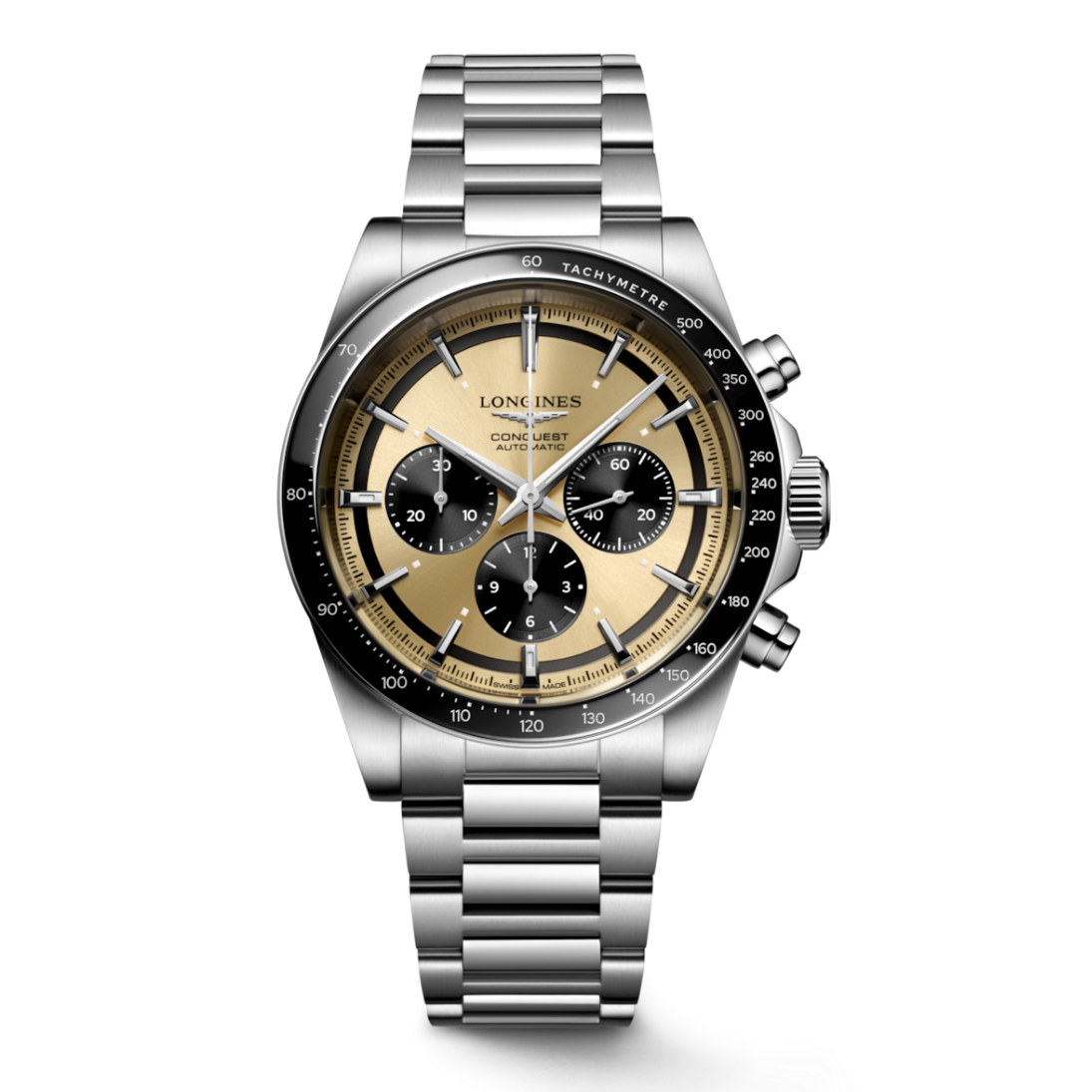 Longines Conquest Chronograph Sunray Brown 42mm L38354326 Front View