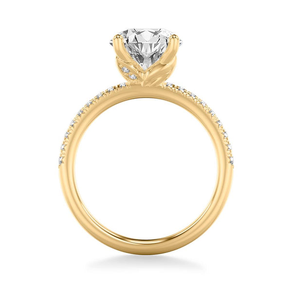 Side view of Floral Diamond Petal Setting.