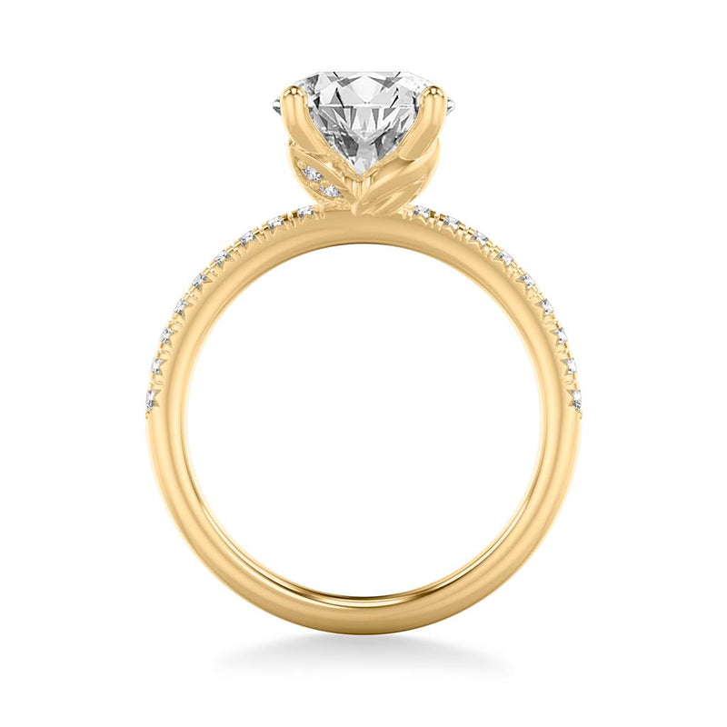 Side view of Floral Diamond Petal Setting.