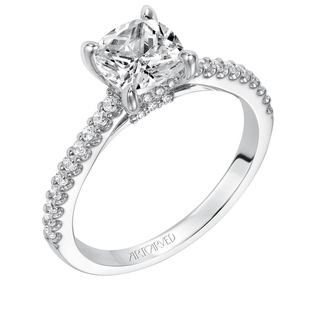 Side View of Classic Diamond Engagement Ring 31-V574-E