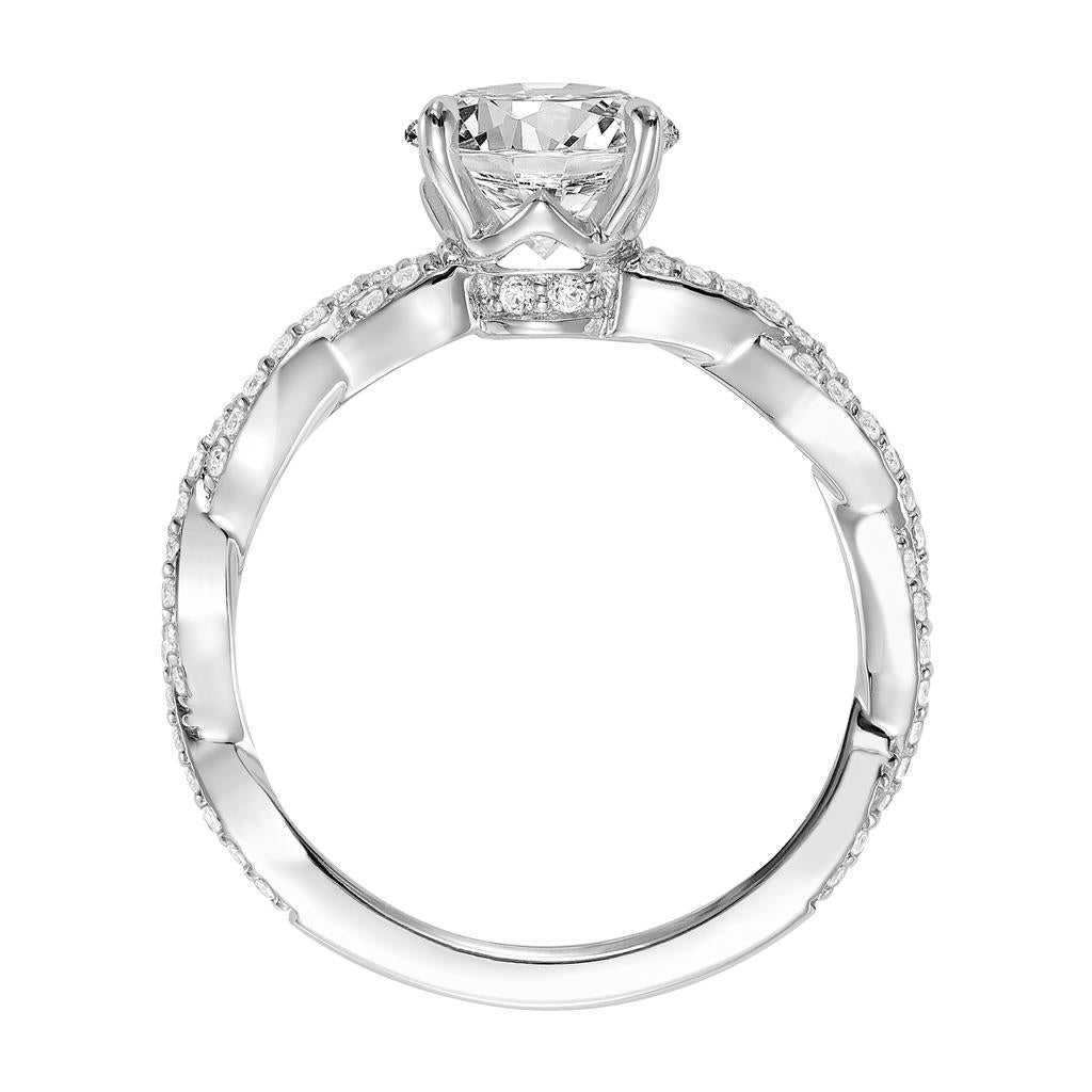 Side View of Contemporary Twist Engagement Ring 31-V575-E