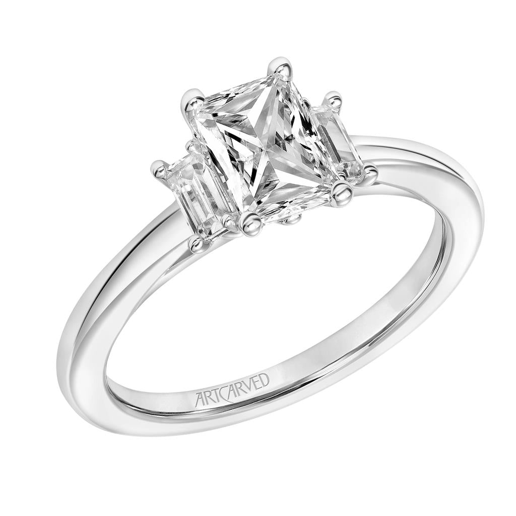 Front Side View of Classic 3-Stone Engagement Ring 31-V869-E