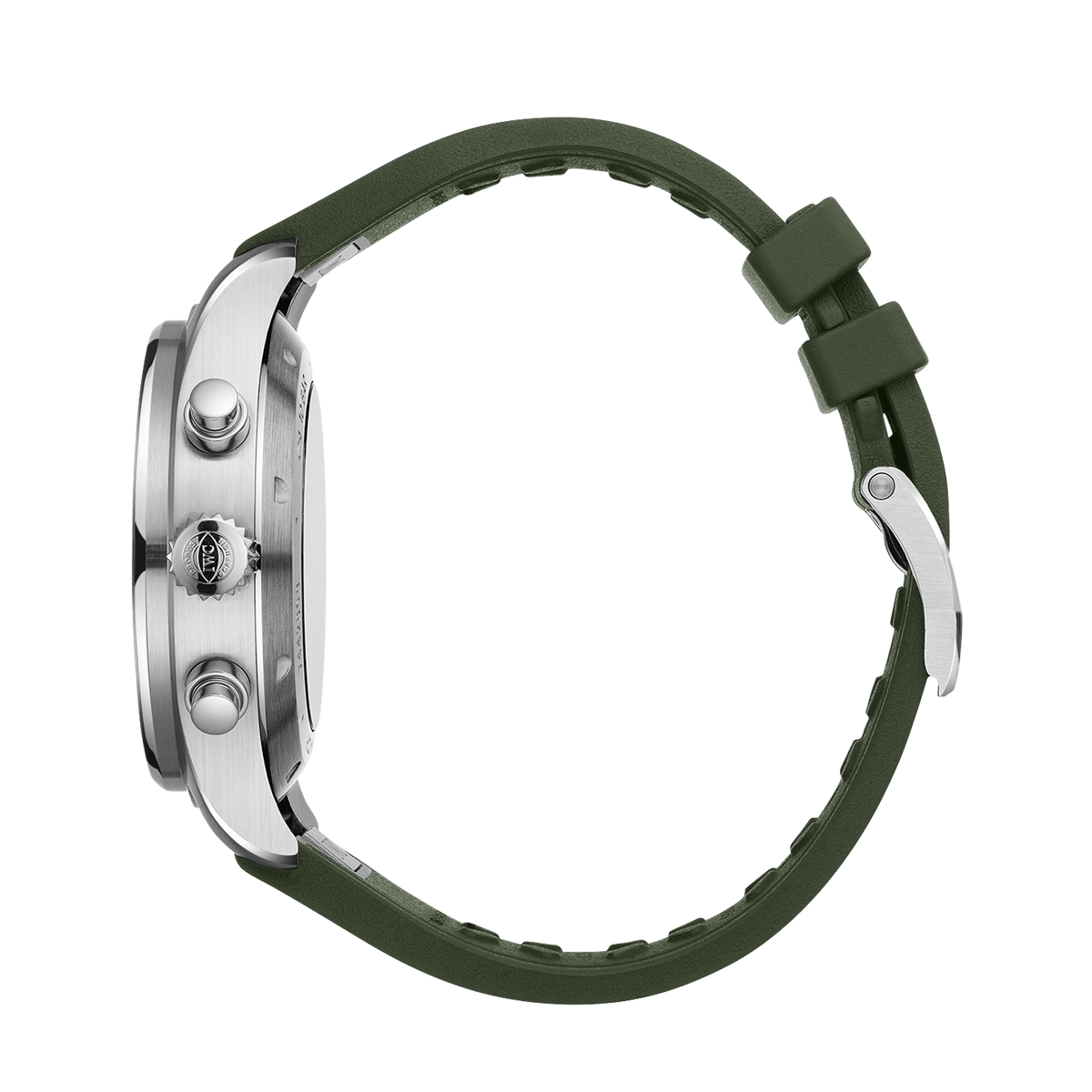 Side view of IWC Pilot's Watch Chronograph Green 43 IW378008