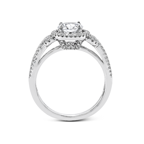 Simon G 18K White Gold Setting with Halo Diamonds
