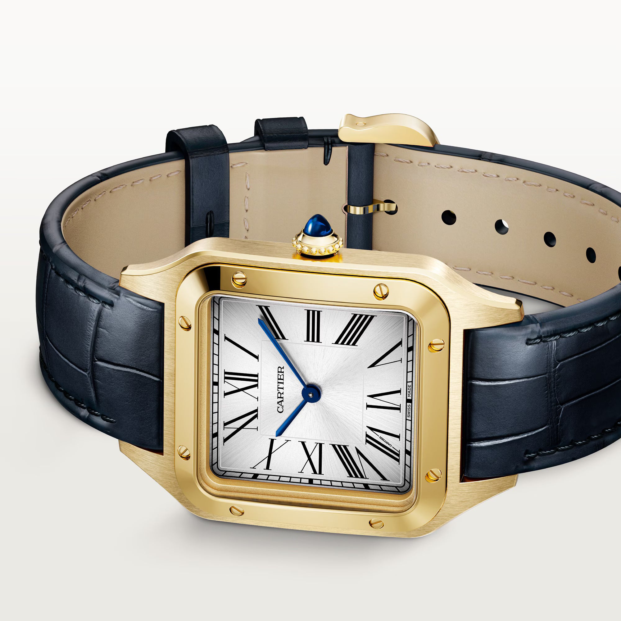 Front side of Cartier Santos-Dumont Extra Large Model Yellow Gold WGSA0108