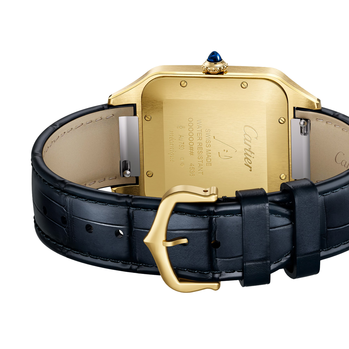 Back view of Cartier Santos-Dumont Extra Large Model Yellow Gold WGSA0108