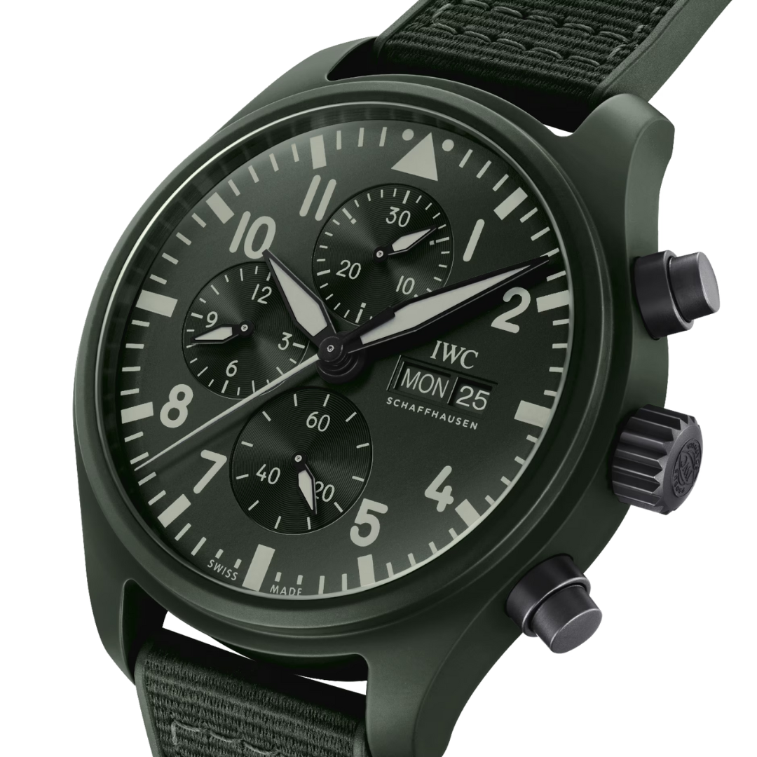 IWC Pilot Watch Chronograph Woodland Top Gun dial