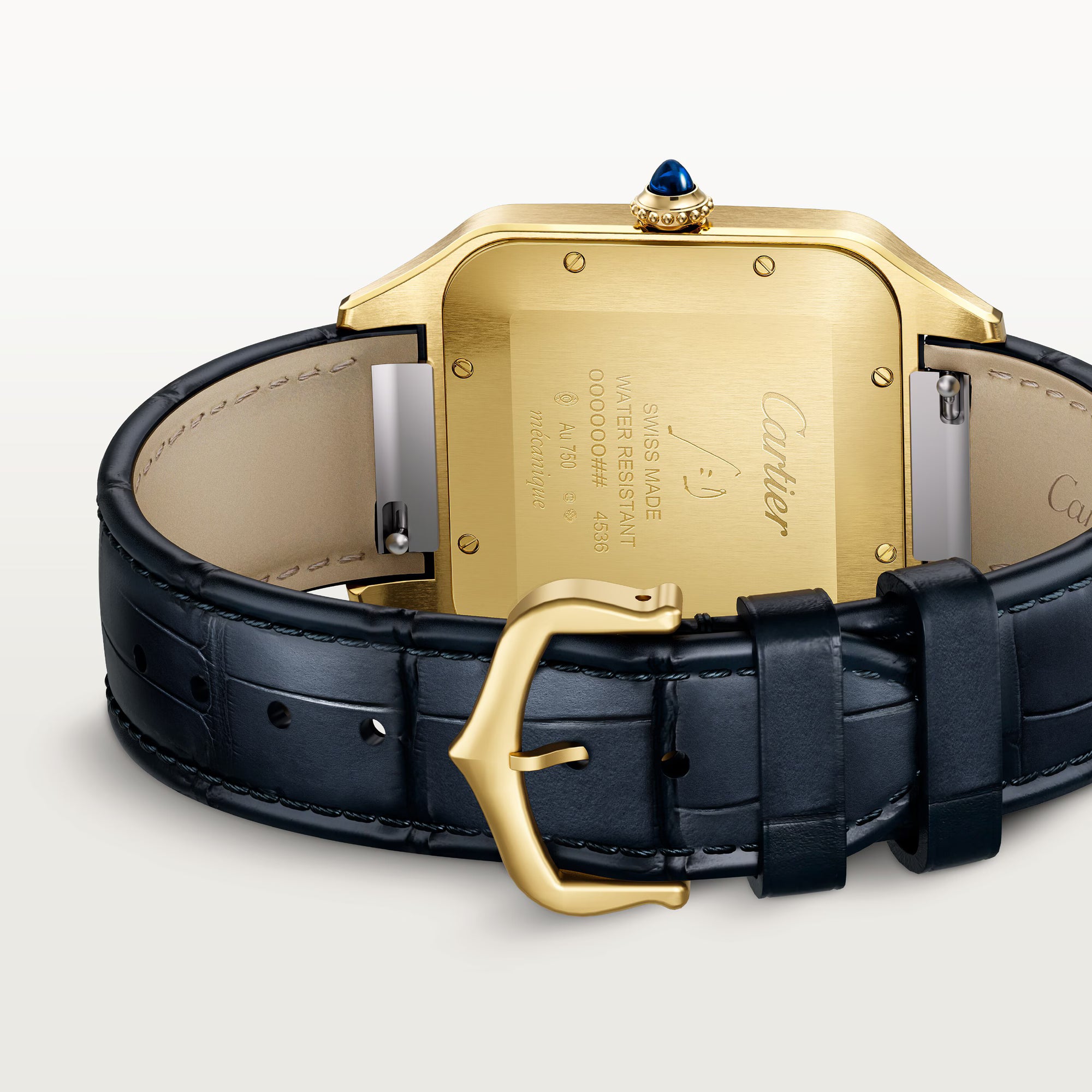 Back side of Cartier Santos-Dumont Extra Large Model Yellow Gold WGSA0108