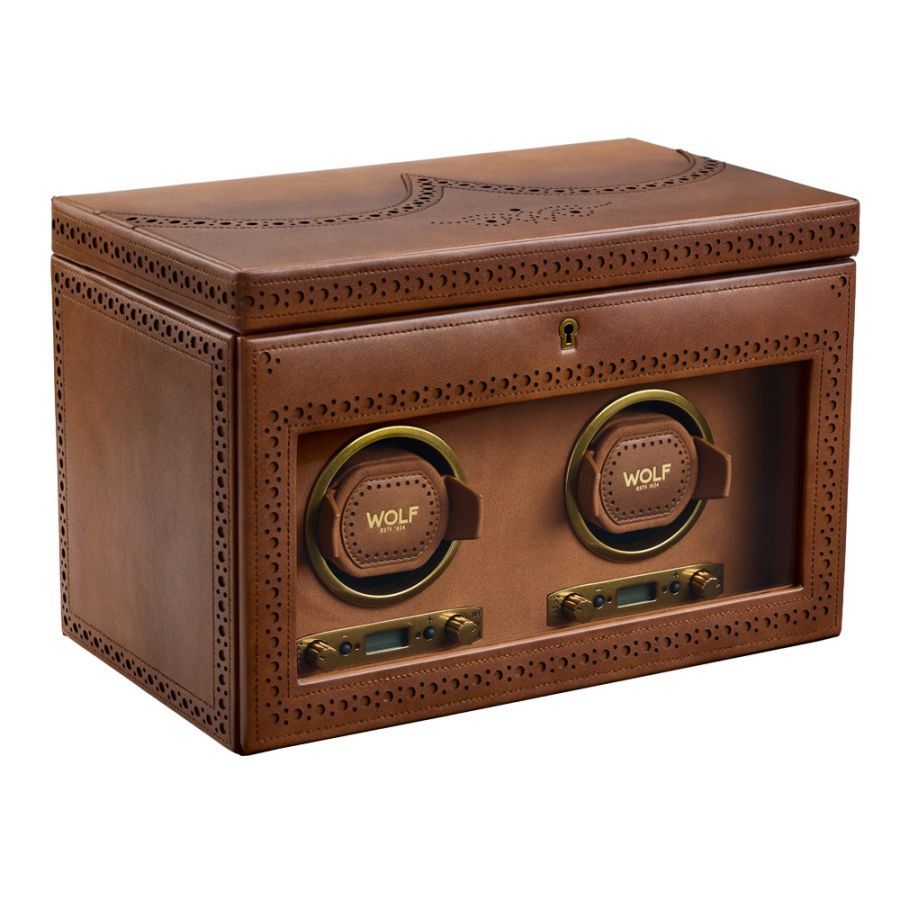 Side View of Wolf 1834 Brogue Double Winder With Storage 440206