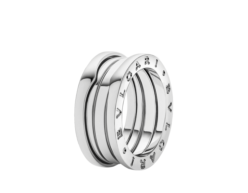 B.zero1 White Gold 3 Row Ring