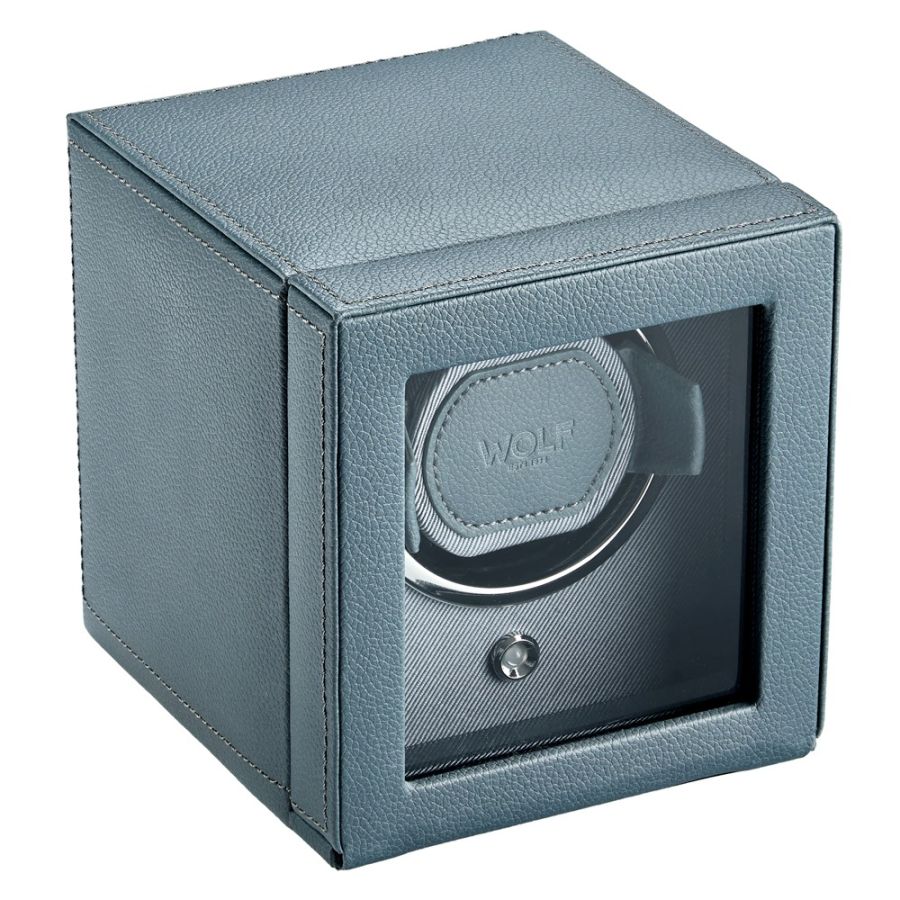 Side View Of Wolf Cub Single Watch Winder with Cover .