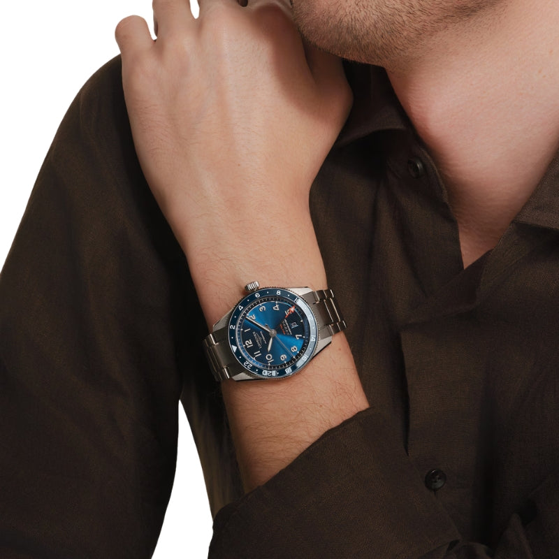 Men Wearing Longines Spirit Zulu Time 42mm.