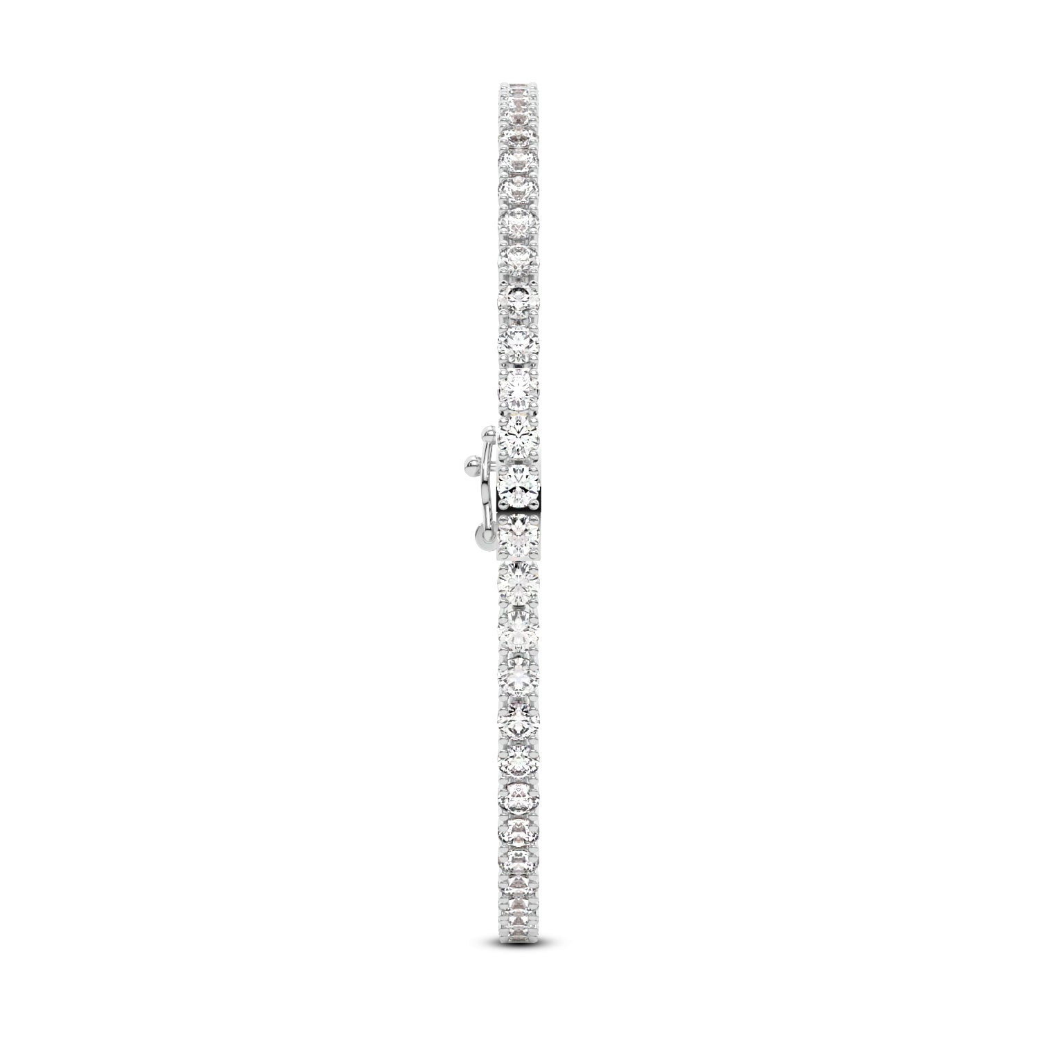 Certified Lab Grown Diamond Platinum 4 Prong Round Tennis Bracelet 3 ctw